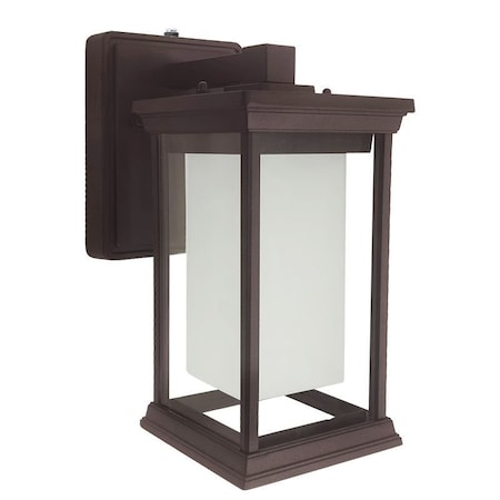Westgate 11in M1 LED OUTDOOR LANTERN WALL SCONCE 12W 30/40/50K FROSTED LENS ORB PHOTOCELL, 30K/40K/50K LRS-M1-MCT-P-ORB