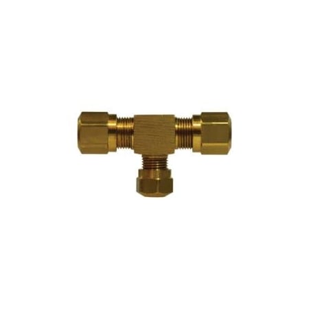 First Fitting & Fastener 1/2T X 3/8T BRASS DOT AIR BRAKE REDUCING TEE FOR NYLON TUBING 38057MID