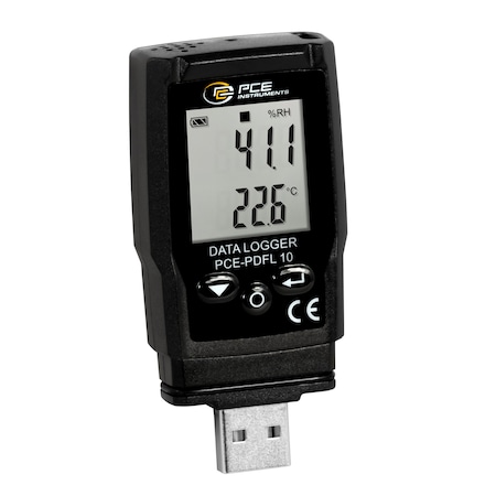 Pce Instruments Temperature datalogger, -22 to 140 deg F with 13k-point memory and USB export PCE-PDFL 10