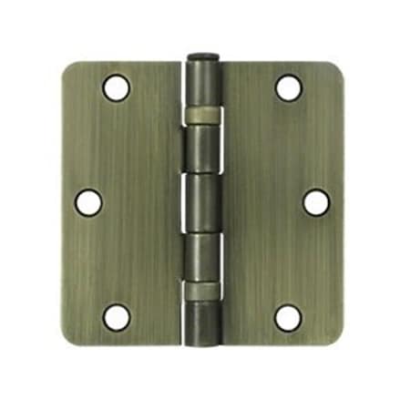 Patioplus 3.5 x 3.5 x 0.25 in. Radius Hinge Steel, Antique Brass PA561950