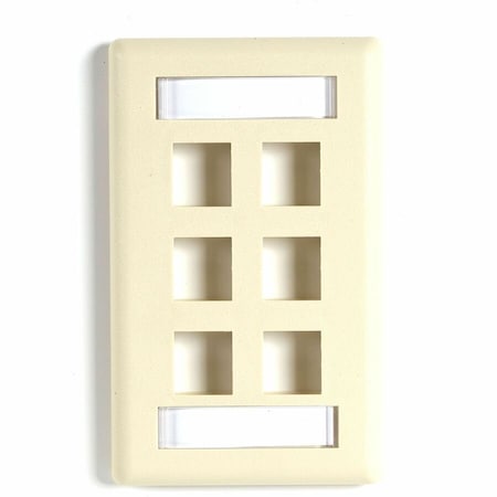 Black Box Gigastation2 Wallplate, 6-Port Single-Ga WPT478