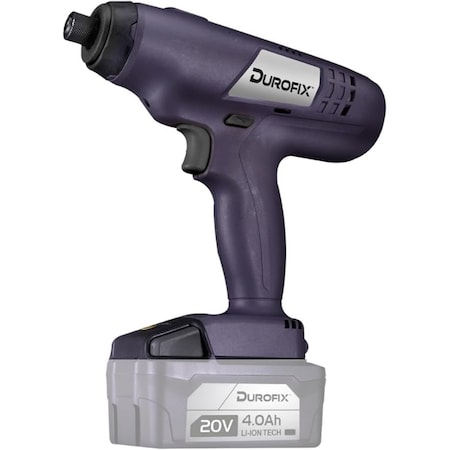Durofix 20V Cordless Industrial Assembly Bare Tool, Auto Shut-Off, Wireless Comm, 3-12Nm, 1/4in Hex RV2048-WR12T