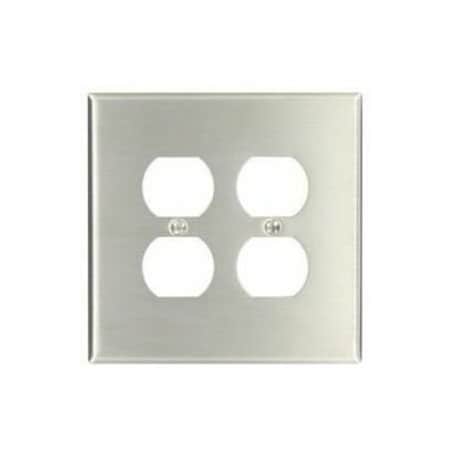 Leviton Wall Plate, Stainless Steel 84116-40