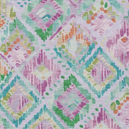 Homeroots 8' X 10' Lavender And Purple Geometric Washable Indoor Outdoor Area Rug 609151