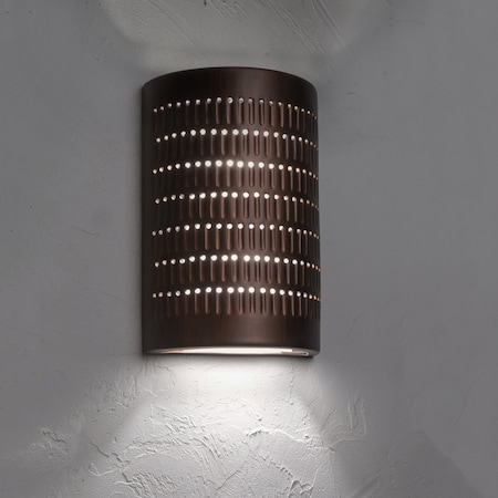 Luxury Lighting Zenia 15 in Tall Ceramic Outdoor Wall Light, Rubbed Copper Paint Finish, 2PK (2) 103-01-ACop-ud-7