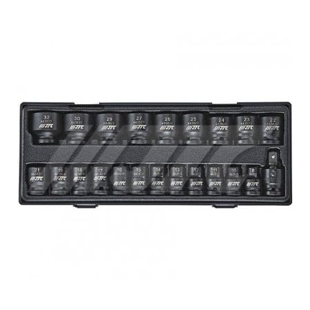 Jtc Auto Tools 1/2in DR 22pcs Impact Socket Set 6PT, Sizes 8-32mm, Includes Impact Joint K4223