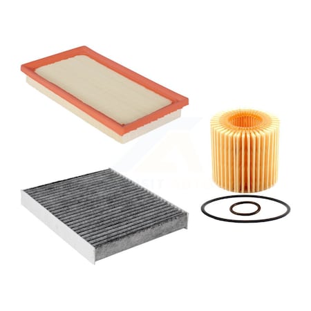 Pur 1x Air + 1x Cabin + 1x Engine Cartridge Oil Filter 3 Total Kit For Toyota C-HR KFM-100398