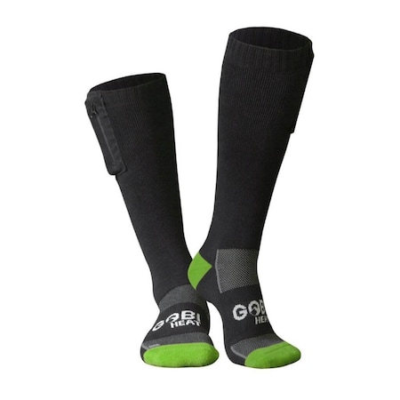 Gobi Heat Tread Heated Socks, Grey/Green, L/XL 728614