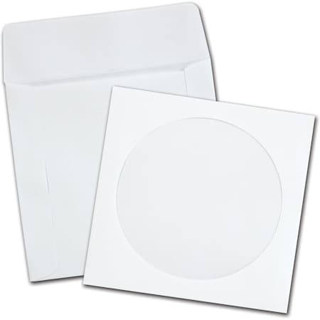Quality Park CD/DVD Sleeve, White, PK100 QUA62903