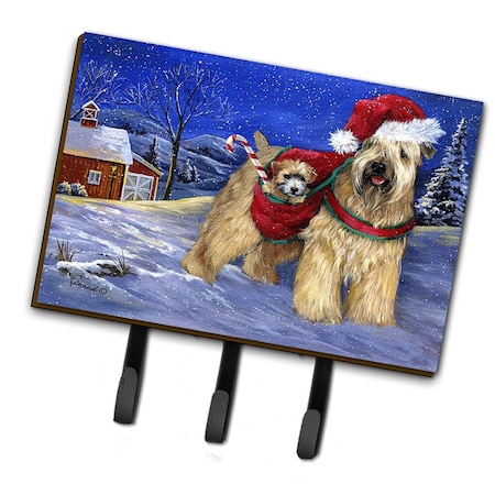 Carolines Treasures 6 x 2 x 9 in. Wheaten Terrier Christmas Leash or Key Holder PPP3275TH68