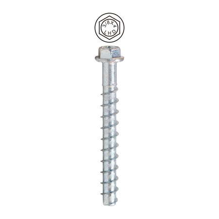 Dottie 3/8in x 4in Hex Head Concrete Screw Bolt, 50PK CSB38400