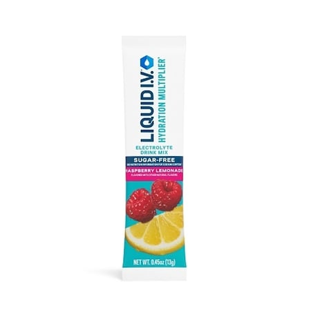 Liquid I.V. Raspberry Lemonade Hydration Multiplier Electrolyte Drink Mix, 0.45 Ounce, 96PK LVS-8023