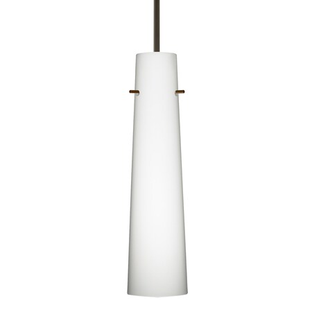 Besa Lighting Camino Cord Pendant, Opal Matte, Bronze Finish, 1x5W LED 1BT-567407-LED-BR