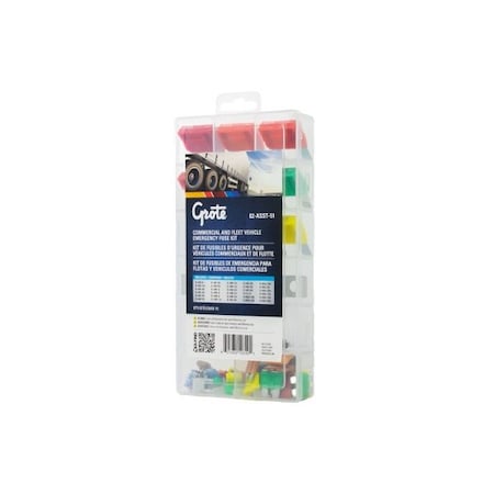 Grote Lighting Emergency Fuse Kit for Commercial & Fleet Vehicles, 51 Assorted Fuses, 32V & 58V 82-ASST-51