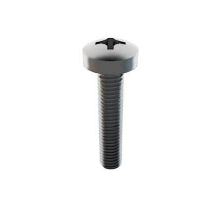 M6-1.00 x 30 mm Phillips Pan Machine Screw, Plain 18-8 Stainless Steel, 10 PK