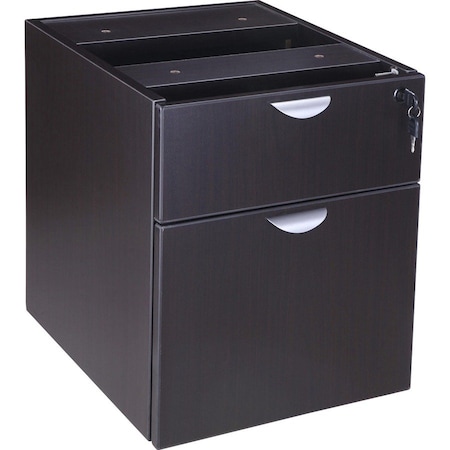 Norstar N148H-MOC Mobile Pedestal Box or File Honey Comb Packing Mocha Finish N108-MOC