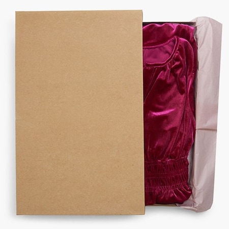 Nashville Wraps Brown Kraft Pinstripe 2 Piece Apparel Boxes, 19x12x3, 50PK AB5K