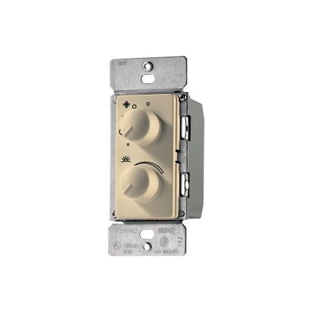 Eaton Combination Dimmer and 4-Speed Fan Control, Almond RDC15-A-K