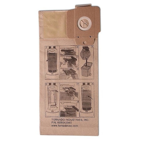 Tornado Bag Filter Paper Disposable 10 Pack, PK10 K69042940