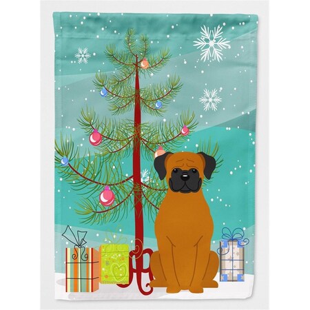 Carolines Treasures Merry Christmas Tree Fawn Boxer Flag Canvas House Size BB4240CHF