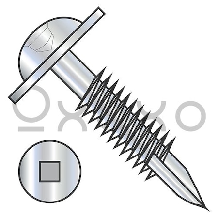 Oxoxo 7-18X1 1/4 Square Round Washer Pocket Face Frame Screw Type17 Partial Thread ZincBake, 7000PK 569172
