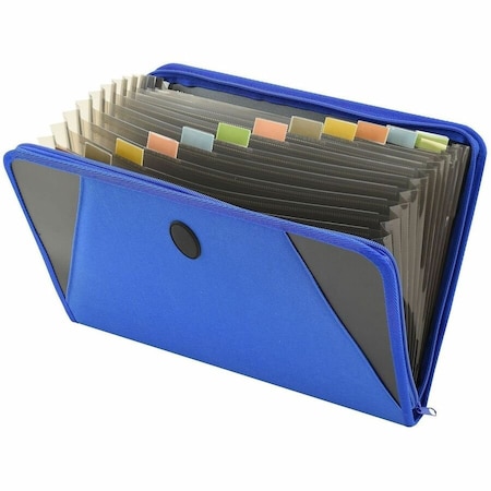 C-Line Products Expanding File with Zipper Closure, Blue CLI48105