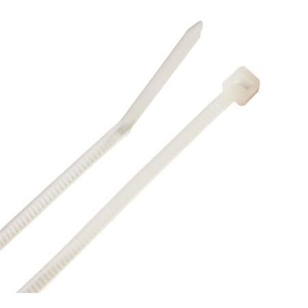 Acoustic Cable Tie, 4 in L, 13/16 in Max Bundle Dia., White, Polypropylene, 18 lb Strength, 100 PK AC2739560