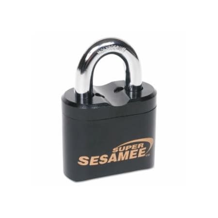 Ccl Super Sesamee, Keyless Padlock, 7/16 in dia, 1 in L, 7/8 in W, Black, 5PK 197-K636