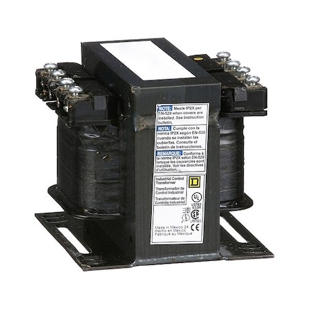 Schneider Electric Control Transformer, 200 VA, 120V AC, 600 V 120 V; 575 V 115 V; 550 V 110 V 9070T200D5
