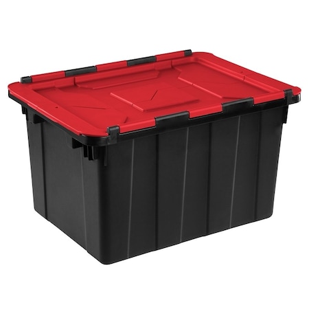 Sterilite TOTE IND HINGED LID BLACK 12GA 14619006
