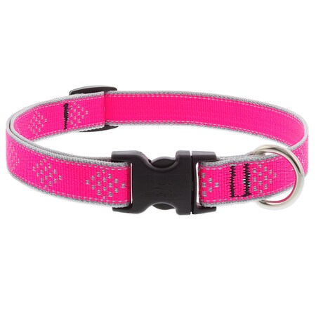 Lupinepet Reflective Pink Diamond Nylon Dog Adjustable Collar 48201