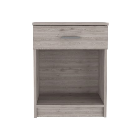 Homeroots 22" Light Gray Wood One Drawer Nightstand 479976
