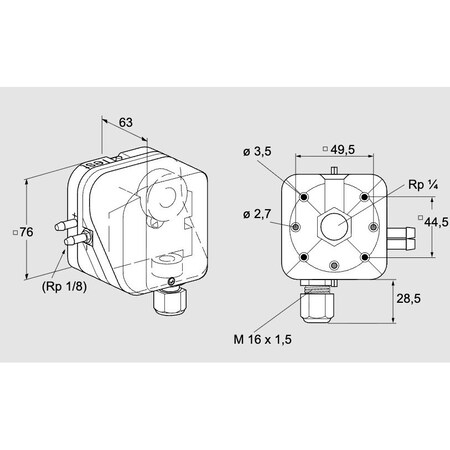 Honeywell Kromschroder SW, PRESS, AIR, DL 50A 32 KS84444495