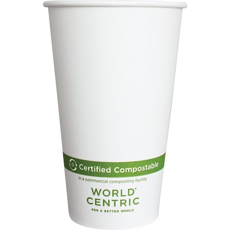 World Centric World Centric 16 oz. Paper FSC Mix Compostable Hot Bowl, PK1000 CU-PA-16