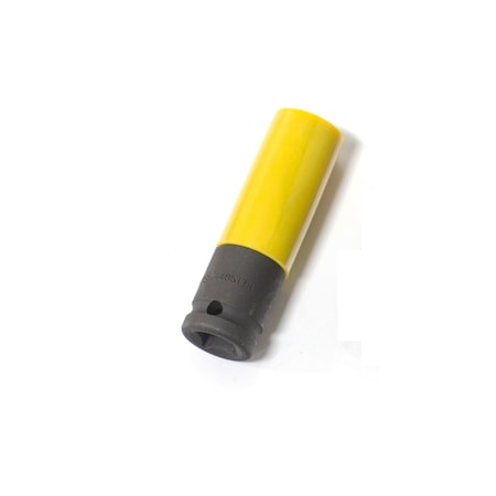 Genius Tools 1/2in Dr. 17mm Deep Impact Socket with Plastic Sleeve 448517W