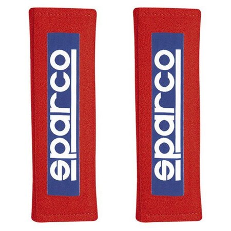 Sparco 3 in. Not Fireproof Velour Harness Pads, Red 01098S3R