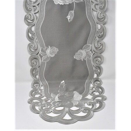 Sinobrite 15 x 54 in. Slate Rose Table Runner H9490-15x54