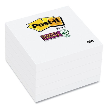 Post-It Self-Stick Notes 3in x 3in, White, 90 Sheets/Pad, 8PK 654-5SSW