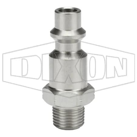 Dixon DF Series Industrial Male Quick Disconnect Pneumatic Plug, Quick Disconnect Plug x NPTF, 500 psi Pre D2M1-S