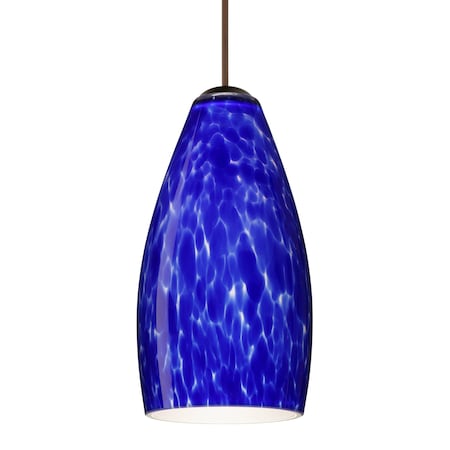 Besa Lighting Karli Cord Pendant, Blue Cloud, Bronze Finish, 1x5W LED 1XT-719886-LED-BR