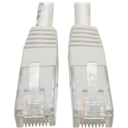 Eaton Tripp Lite Series Cat6 Gigabit Molded UTP Ethernet Cable RJ45 M/M, PoE, White, 10 ft. 3.05 m N200-010-WH