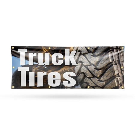 Signmission Pickup Truck Tires, 36 Inch x 96 Inch, Vinyl Banner B-96-30802