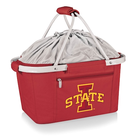 Picnic Time Family Of Brands NCAA Iowa State Cyclones Metro Shopping Basket - Insulated Picnic Basket 645-00-100-234-0