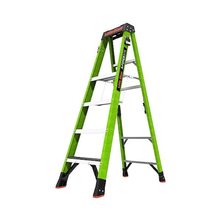 Little Giant Ladders Stepladder, 375 lb. Capac., 4 Steps, Green 15826-001