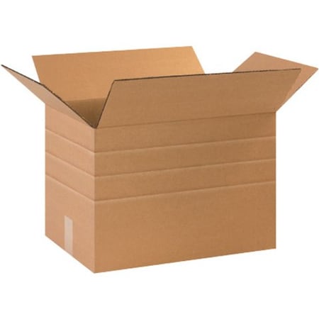 Partners Brand 17.25 in x 11.25 in x 12 in Multi-Depth Box, Kraft, Corrugate, Single Wall, 32 ECT, 25 PK MD171112
