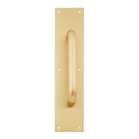 Ives Pull Plate, 10in CTC, 3/4in Diameter, 1-1/2in Clearance, 4in x 16in, Bright Brass 8302-0 US3 4x16