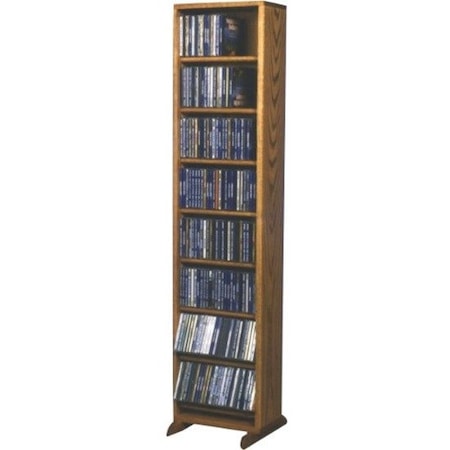 Wood Shed Cdracks Solid Oak Dowel Cabinet for CD s Capacity 208 CD s Honey Oak Finish 806-12