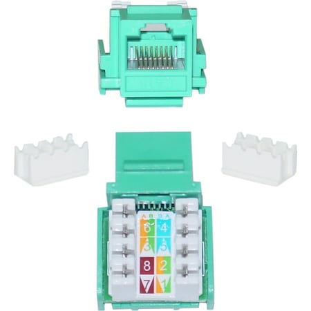 Cable Wholesale Cat6 Keystone Jack Green RJ45 Female to 110 Punch Down 326-120GR