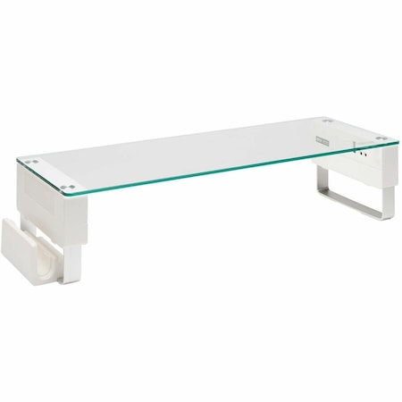 Eaton Tripp Lite Series Monitor Riser for Desk - Height Adjustable, Glass Top, USB and Audio Ports MR248USBG