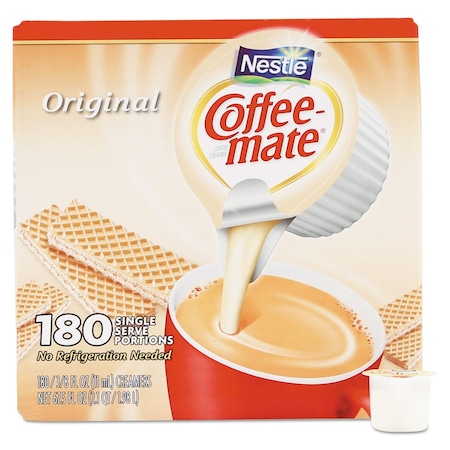Coffee Mate Liquid Coffee Creamer, Original, 0.38 oz Mini Cups, 180PK NES35120